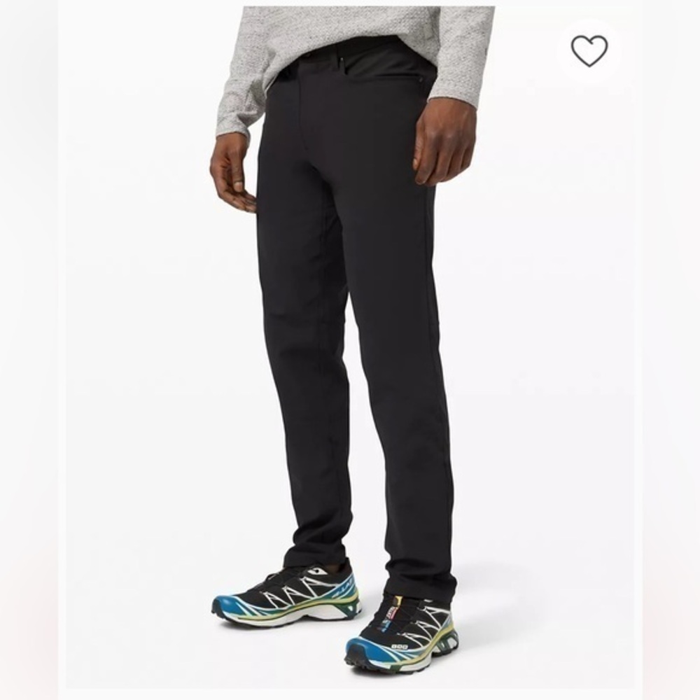 Lululemon ABC Pants Classic Fit Straight Leg Black Classic Casual Basic Size 36